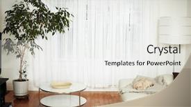  Presentation with real estate - PPT theme having beautiful-cozy-modern-apartment-real background and a white colored foreground