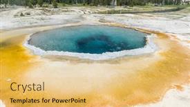  Presentation with faithful - PPT theme with beautiful-crested-pool-in-upper background and a yellow colored foreground