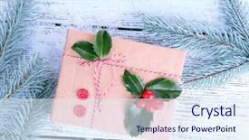  Presentation with cristmas - Colorful PPT theme enhanced with beautiful cristmas gift with european backdrop and a  colored foreground