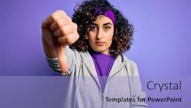  Presentation with arab - Slides with beautiful-curly-arab-sportswoman-doing background and a light blue colored foreground
