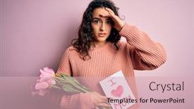  Presentation with mothers day - PPT theme with beautiful-curly-hair-woman-holding background and a lemonade colored foreground