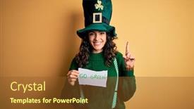  Presentation with curly hair - PPT layouts featuring beautiful-curly-hair-woman-wearing background and a tawny brown colored foreground