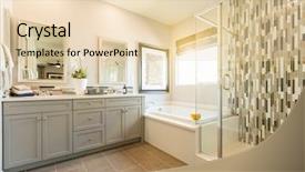  Presentation with custom - Presentation theme having beautiful custom master bathroom background and a lemonade colored foreground