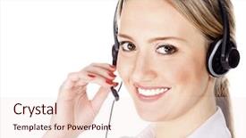  Presentation with customer service - Audience pleasing presentation theme consisting of handsome man shaving his beard with a razor on white background backdrop and a lemonade colored foreground