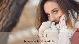  Presentation with cute - Cool new PPT theme with beautiful-cute-brunette-woman-outdoor backdrop and a  colored foreground