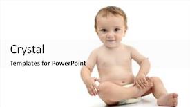  Presentation with diaper - Beautiful slide set featuring beautiful cute happy baby isolated backdrop and a  colored foreground