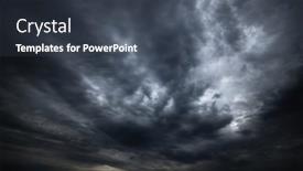  Presentation with dark - Presentation theme having beautiful-dark-dramatic-sky background and a tawny brown colored foreground