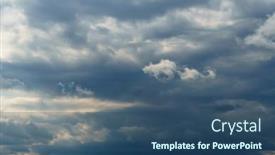  Presentation with rain clouds - Presentation theme having beautiful-dark-dramatic-sky background and a ocean colored foreground