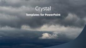  Presentation with rain sky - Presentation theme featuring beautiful-dark-dramatic-sky background and a gray colored foreground