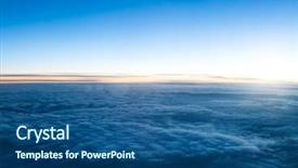  Presentation with clouds - Cool new PPT layouts with beautiful dark sunset above clouds backdrop and a ocean colored foreground