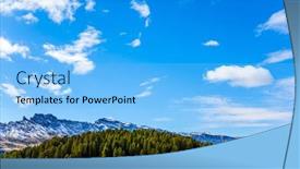  Presentation with forests - Slide deck featuring beautiful-day-for-hiking background and a light blue colored foreground