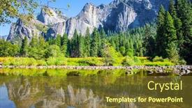  Presentation with water park - Slide deck featuring beautiful-day-in-the-park background and a tawny brown colored foreground