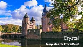  Presentation with medieval - Beautiful slide set featuring beautiful-de-haar-medieval-catsle backdrop and a wine colored foreground