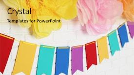  Presentation with birthday party - Cool new presentation with beautiful decoration for birthday party backdrop and a yellow colored foreground