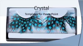  Presentation with eyelashes - Theme consisting of beautiful decorative eyelashes isolated background and a light blue colored foreground