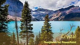  Presentation with deer - Theme having beautiful-deer-with-branching-horns background and a tawny brown colored foreground