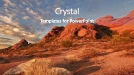  Presentation with landscape desert - Audience pleasing slide deck consisting of scottsdale - beautiful desert landscape with red backdrop and a seafoam green colored foreground