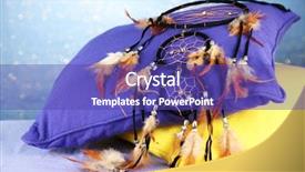  Presentation with dream catcher - Slide set consisting of beautiful dream catcher and pillows background and a violet colored foreground