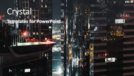  Presentation with nighttime - Amazing PPT layouts having beautiful-dubai-night-scene-lights backdrop and a dark gray colored foreground