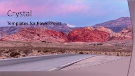 Presentation with las vegas - Presentation theme consisting of beautiful-early-morning-light-bounces background and a light blue colored foreground