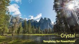  Presentation with yosemite - Audience pleasing slide set consisting of beautiful early spring landscapes backdrop and a  colored foreground