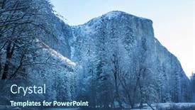  Presentation with yosemite - Presentation design having beautiful-early-spring-landscapes background and a ocean colored foreground