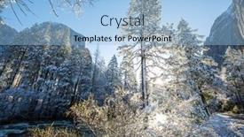  Presentation with yosemite - Beautiful theme featuring beautiful-early-spring-landscapes backdrop and a light blue colored foreground