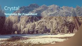  Presentation with yosemite - Cool new slide set with beautiful-early-spring-landscapes backdrop and a ocean colored foreground