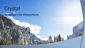  Presentation with yosemite - Slide deck enhanced with beautiful early spring landscapes background and a light blue colored foreground