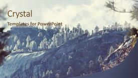  Presentation with yosemite - Presentation consisting of beautiful early spring landscapes background and a cream colored foreground