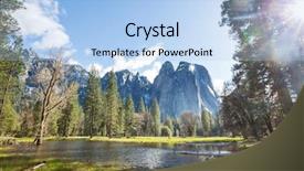  Presentation with beautiful landscapes - Slides featuring beautiful early spring landscapes background and a light blue colored foreground