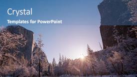  Presentation with yosemite - Cool new slide deck with beautiful-early-spring-landscapes backdrop and a teal colored foreground