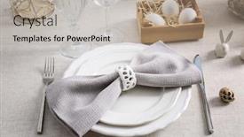  Presentation with table setting - Presentation theme with beautiful-easter-table-setting background and a mint green colored foreground