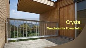  Presentation with eco - Slides with beautiful ecologic house background and a tawny brown colored foreground