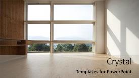  Presentation with eco - Cool new slides with beautiful ecologic house backdrop and a mint green colored foreground