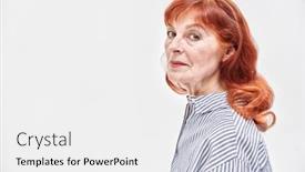  Presentation with cosmetics beauty - Slide set featuring beautiful-elderly-woman-with-bright background and a white colored foreground