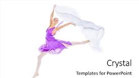  Presentation with dancing - Presentation theme consisting of beautiful elegant bellet dancer dancing background and a  colored foreground