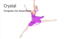  Presentation with dancing - Audience pleasing slide set consisting of beautiful elegant bellet dancer dancing backdrop and a  colored foreground