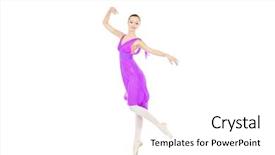  Presentation with dancing - Presentation theme consisting of beautiful elegant bellet dancer dancing background and a  colored foreground