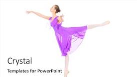  Presentation with beautiful flower elegant - Cool new slide deck with beautiful elegant bellet dancer dancing backdrop and a  colored foreground