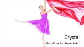  Presentation with dance beautiful couple dancing ballroom - Presentation design with beautiful elegant bellet dancer dancing background and a  colored foreground