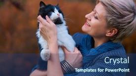  Presentation with autumn blue - Audience pleasing PPT theme consisting of beautiful-elegant-blond-woman-playing backdrop and a ocean colored foreground