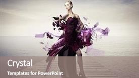  Presentation with elegant - Audience pleasing theme consisting of beautiful elegant woman backdrop and a gray colored foreground