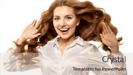  Presentation with emotional health - Presentation enhanced with beautiful emotional girl with long background and a lemonade colored foreground