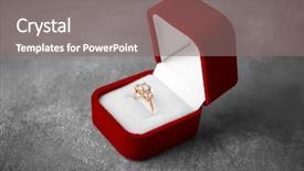  Presentation with boxing ring - Theme having beautiful engagement ring in box background and a gray colored foreground