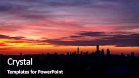  Presentation with city silhouette - Colorful PPT theme enhanced with beautiful evening cityscape beirut lebanon backdrop and a black colored foreground