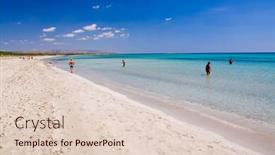  Presentation with mediterranean - Amazing PPT theme having beautiful exotic beach in mediterranean backdrop and a lemonade colored foreground