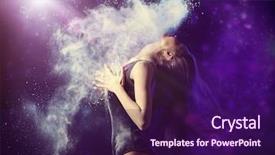  Presentation with dance beautiful couple dancing ballroom - Presentation design consisting of beautiful expressive bellet dancer dancing background and a wine colored foreground