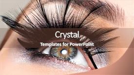  Presentation with wellness - Amazing presentation theme having beautiful eye makeup wellness cosmetics and make-up holiday visage backdrop and a tawny brown colored foreground