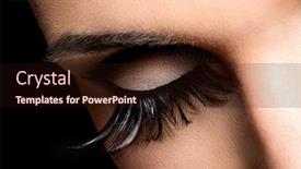  Presentation with eyelashes - Beautiful theme featuring beautiful eye makeup with long false eyelashes holiday visage backdrop and a wine colored foreground